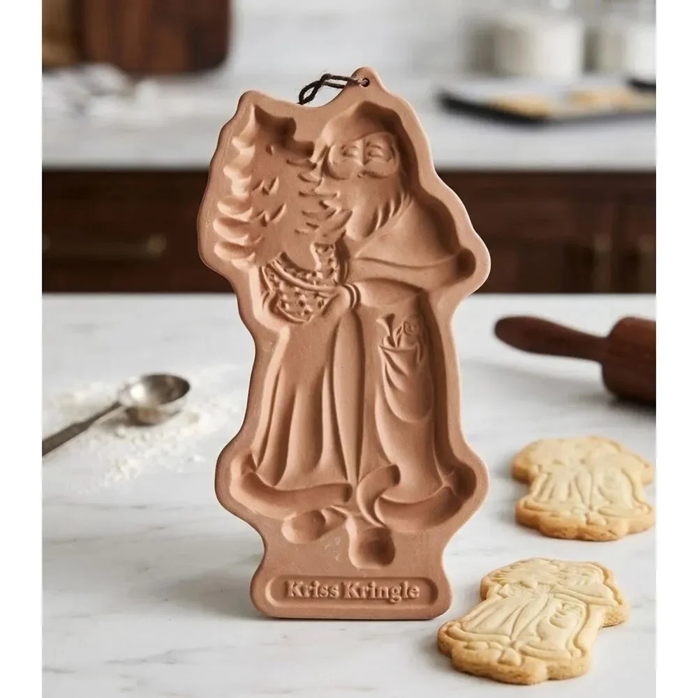 LONGABERGER COOKIE POTTERY MOLD CHRISTMAS 1991 KRISS KRINGLE VINTAGE